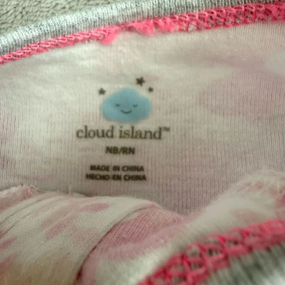 Cloud Island Newborn Long Sleeved Footed Pajamas Bundle